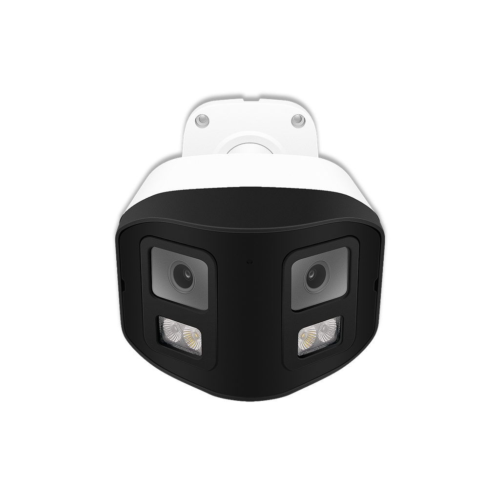 Telecamera IP Bullet 4MP - Sensore SONY - Panoramica 180° doppia ottica fissa 3.6mm - Microfono - Altoparlante - Slot Micro SD Card - Led IR Array Dual Light - Funzioni AI Basic [H]