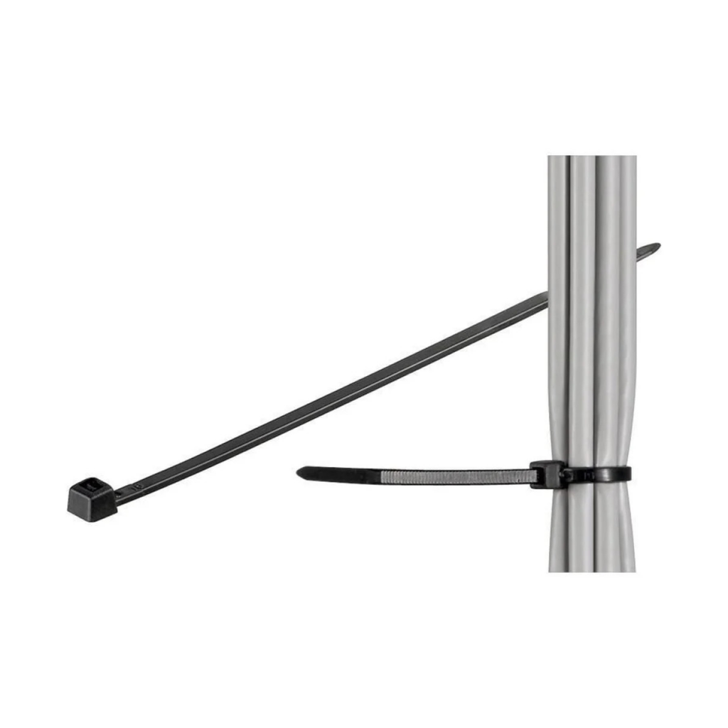 Fascette fermacavi autobloccanti 200x2,5mm in nylon Nero 100pz