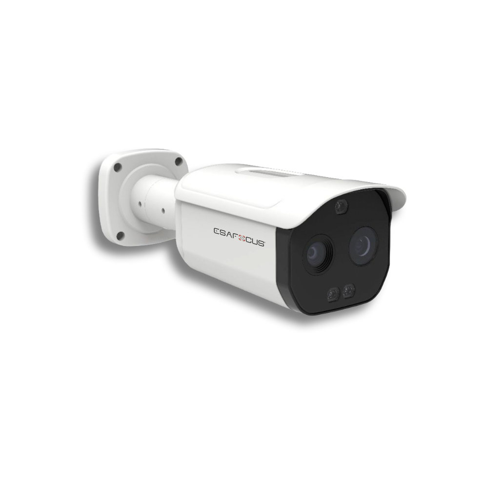 Telecamera Termica Bispectrum Bullet 5MP - ottica fissa 12mm -Termica: ottica 10mm - Risoluzione 256X192 - AI LITE - Rilevamento Incendi e Temperatura