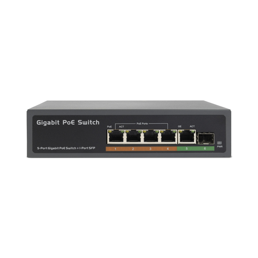 [ES-SW0401G] Switch Gigabit 4 porte PoE + UPLink + SFP/mini-GBIC